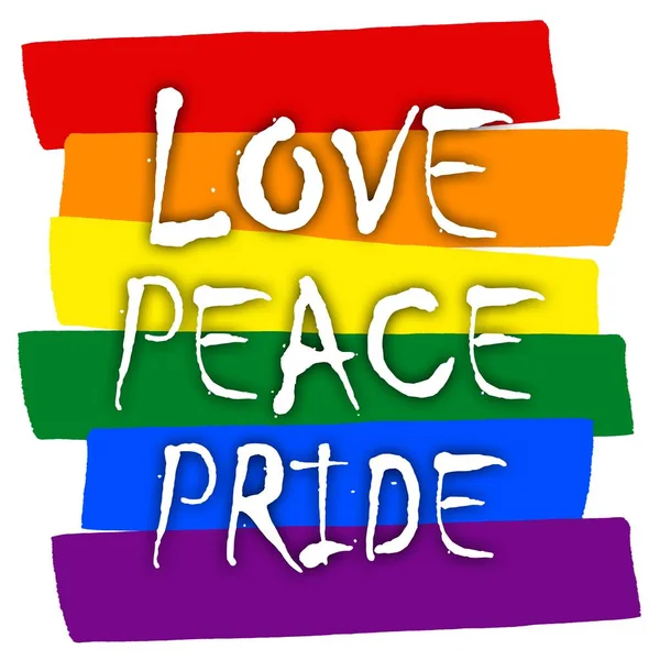 Веселковий Прапор Гомосексуальної Гордості Символ Сексуальних Меншин Геїв Лесбійок Любов — стокове фото