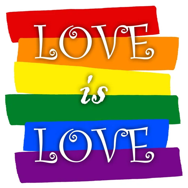 Regenbogenfahne Symbol Sexueller Minderheiten Schwule Und Lesben Verliebte Liebe — Stockfoto