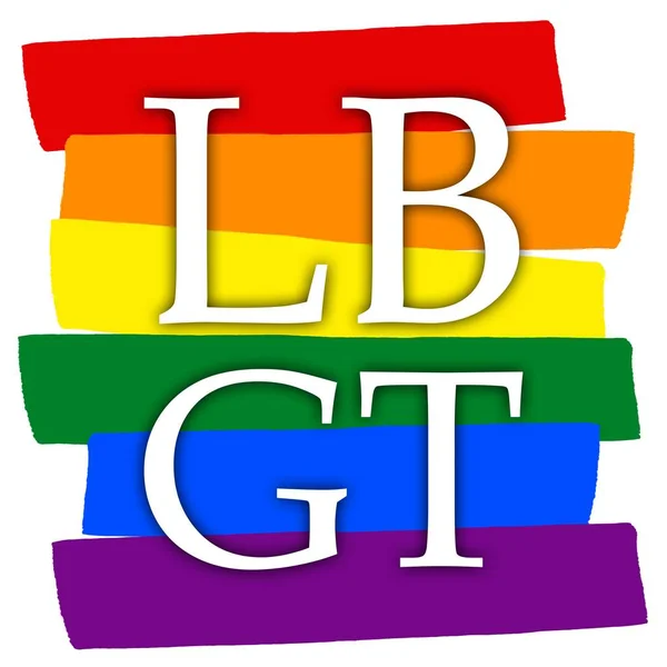 Gay Pride Regenboogvlag Symbool Van Seksuele Minderheden Homo Lesbiennes Lgbt — Stockfoto