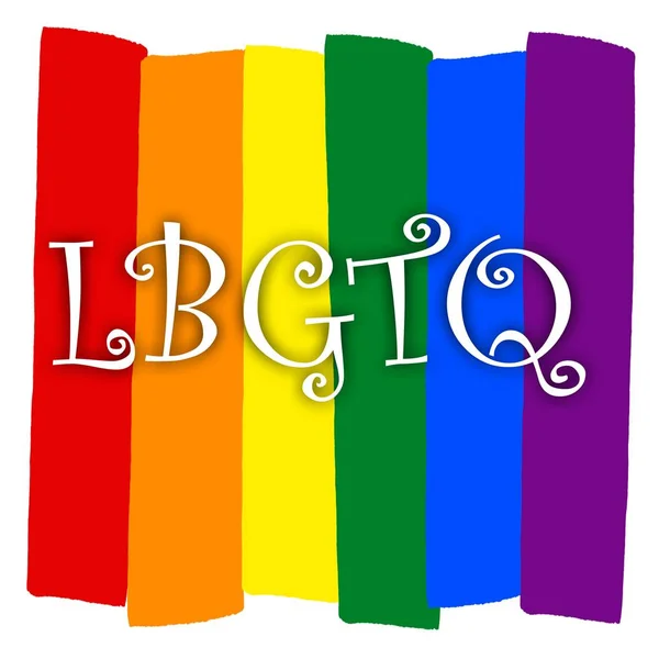 Gay Pride Regenboogvlag Symbool Van Seksuele Minderheden Homo Lesbiennes Lbgtq — Stockfoto