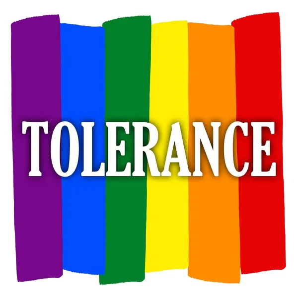 Regenbogenfahne Symbol Für Sexuelle Minderheiten Schwule Und Lesben Toleranz — Stockfoto