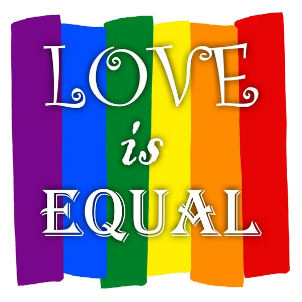 Веселковий Прапор Гомосексуальної Гордості Символ Сексуальних Меншин Геїв Лесбійок Love — стокове фото