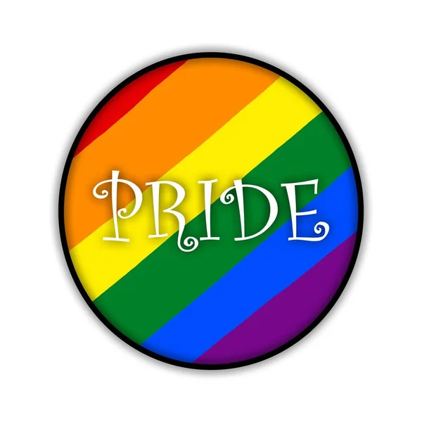 Regenbogen Gay Pride Flaggenkreis Symbol Für Sexuelle Minderheiten Schwule Und — Stockfoto