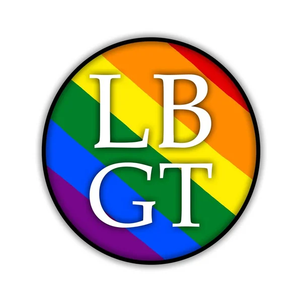 Arc Ciel Gay Pride Flag Circle Symbole Des Minorités Sexuelles — Photo