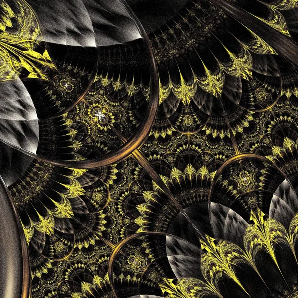 Beautiful Symmetrical Fractal Flower Butterfly Digital Artwork Creative Graphic Design — Stock Photo, Image