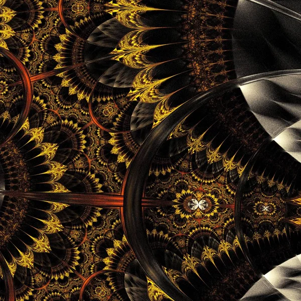 Mooie Symmetrische Fractal Bloem Vlinder Digitale Kunst Voor Creatieve Grafisch — Stockfoto