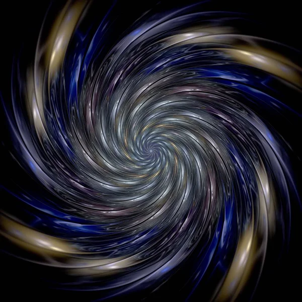 Abstract Symmetrical fractal tornado spiral galaxy, digital artwork for creative graphic design. Computer generated graphics.