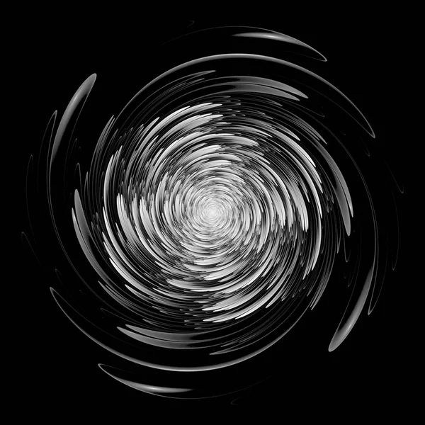 抽象对称的分形旋风螺旋星系 数码艺术品为创意平面设计 计算机生成的图形 — 图库照片