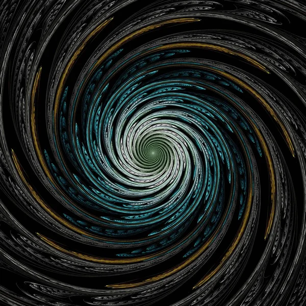 Resumen Galaxia Espiral Fractal Tornado Simétrica Obra Arte Digital Para —  Fotos de Stock