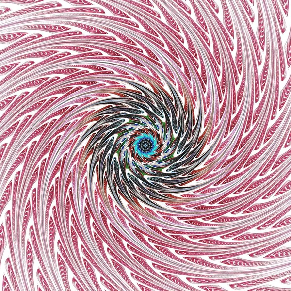 Abstract Galáxia Espiral Tornado Fractal Vermelho Simétrico Obra Arte Digital — Fotografia de Stock