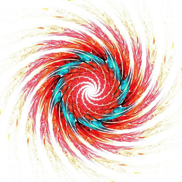 Résumé Galaxie Spirale Tornade Fractale Rouge Symétrique Illustration Numérique Pour — Photo