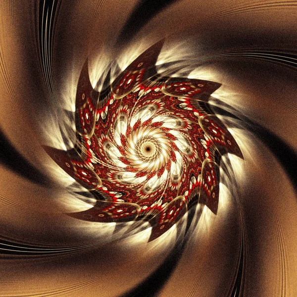 Abstract Symmetrical fractal tornado spiral galaxy, digital artwork for creative graphic design. Computer generated graphics.