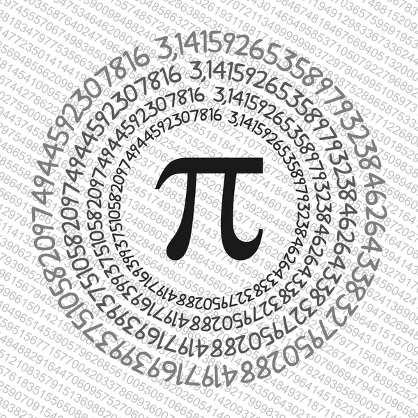 The Pi symbol mathematical constant irrational number on circle, greek letter, background