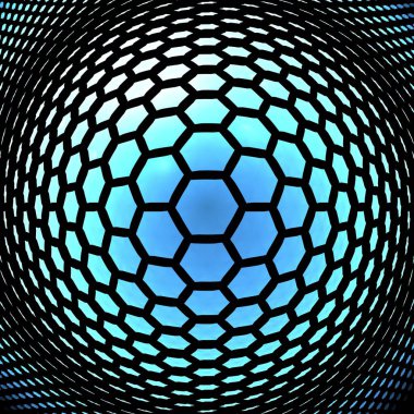 Güzel simetrik fraktal hexon, dijital sanat yaratıcı grafik tasarım için. Oluşturulan bilgisayar grafikleri.