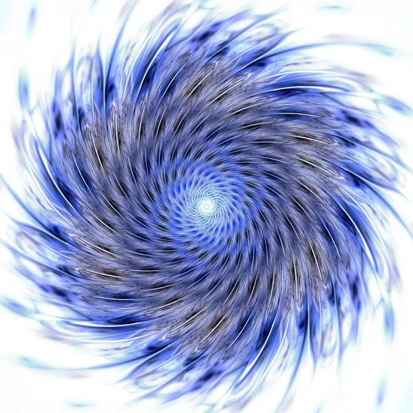 Abstract Digital Fractal Spiral Art White Background — Stock Photo, Image