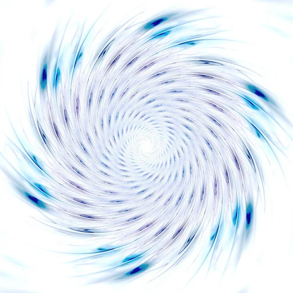 Abstract Digital Fractal Spiral Art White Background — Stock Photo, Image