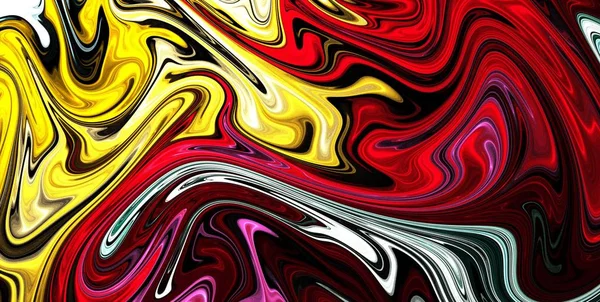 Colorato Modello Frattale Rosso Astratto Illustrazione Arte Caos Colore Psichedelico — Foto Stock