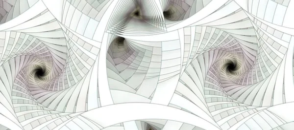 Espiral Flores Fractales Coloridas Simétricas Abstracto Digital —  Fotos de Stock