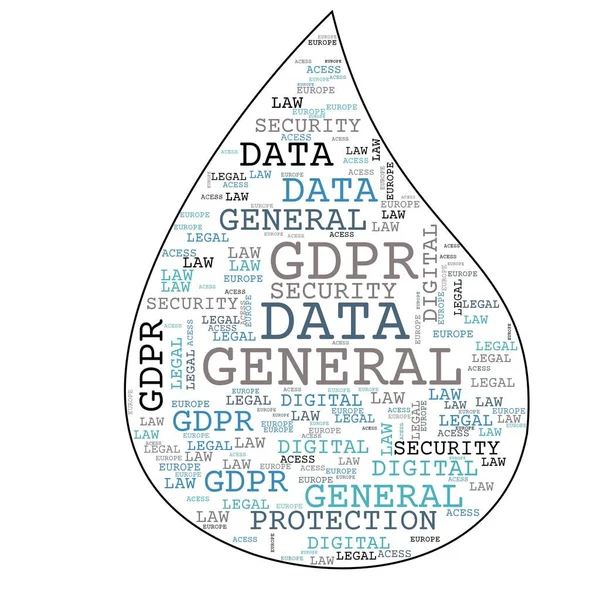 Allgemeine Datenschutzverordnung Gdpr Word Cloud Konzept Sicherheit Auf Weißem Hintergrund — Stockfoto