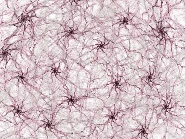 Soyut illüstrasyon Fraktallar. Görüntü neural ağ gibi görünüyor. Renkli arka plan