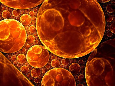 Simetrik fraktal çiçek koyu kırmızı, yaratıcı grafik için dijital sanat 