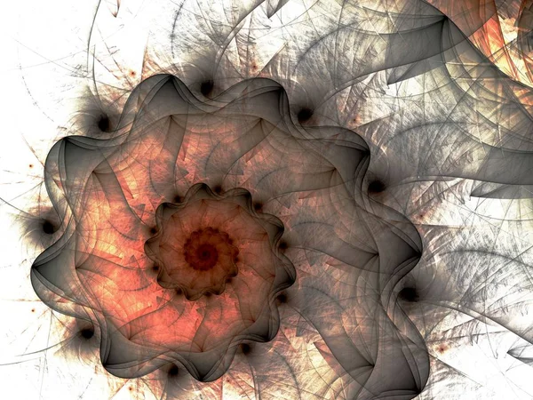 抽象的なカラフルなフラクタル螺旋光 創造的なグラフィックのデジタル アート — ストック写真