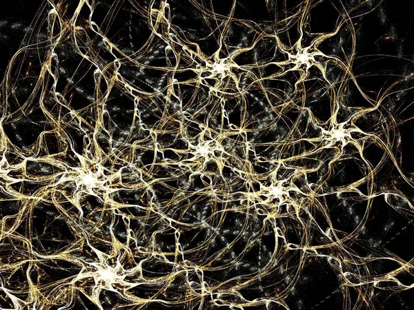 Fractales Illustration Abstraites Image Ressemble Réseau Neuronal Fond Abstrait Coloré — Photo