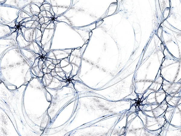 抽象的なイラスト フラクタル ニューラル ネットワークのようなイメージに見えます カラフルな抽象的な背景 — ストック写真