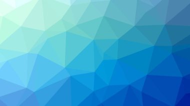 Açık mavi poligonal mozaik renkli, vektör çizim, yaratıcı iş, Origami stil gradyan ile