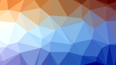 Açık mavi kırmızı poligon mozaik renkli, vektör çizim, yaratıcı iş, Origami stil gradyan ile