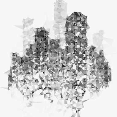 Üçgen düşük Poli, mozaik desen arka plan, poligonal illüstrasyon grafik, yaratıcı, Origami tarzı gradyan ile vektör