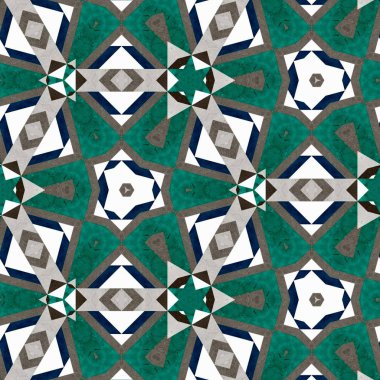 Soyut renkli geometrik seamless modeli simetrik kaleydoskop moda, Tasarım 
