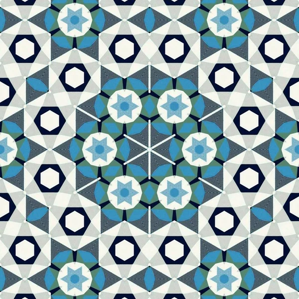 Abstraktní Barevné Geometrické Bezešvé Vzor Symetrický Kaleidoskop Móda Design — Stock fotografie