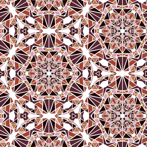 Abstrakte Bunte Geometrische Nahtlose Muster Symmetrisches Kaleidoskop Mode Design — Stockfoto