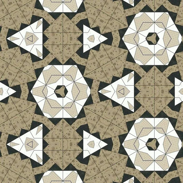 Abstrakte Bunte Geometrische Nahtlose Muster Symmetrisches Kaleidoskop Mode Design — Stockfoto