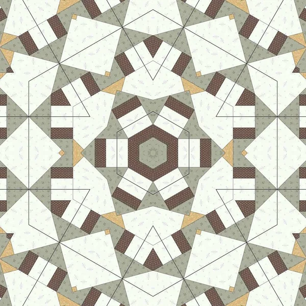 Abstract Πολύχρωμο Γεωμετρικό Απρόσκοπτη Συμμετρικό Καλειδοσκόπιο Μόδα Σχέδιο — Φωτογραφία Αρχείου