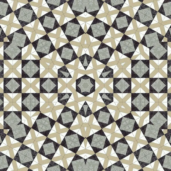 Abstrakte Bunte Geometrische Nahtlose Muster Symmetrisches Kaleidoskop Mode Design — Stockfoto