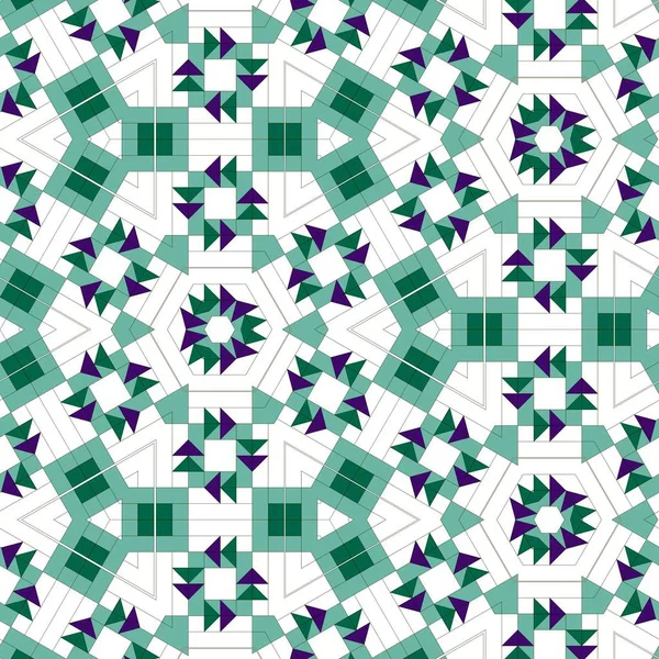 Abstrakte Bunte Geometrische Nahtlose Muster Symmetrisches Kaleidoskop Mode Design — Stockfoto