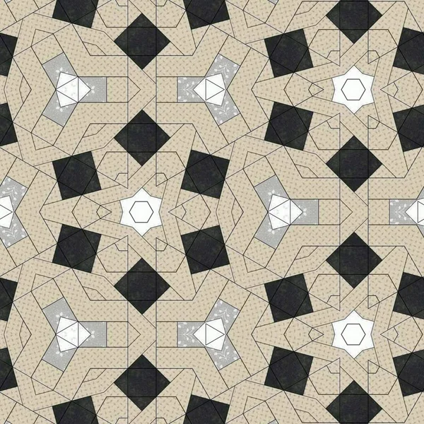 抽象的なカラフルな幾何学的なシームレス パターン対称万華鏡ファッション デザイン — ストック写真