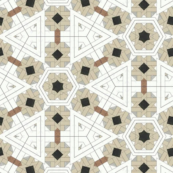 Abstrakte Bunte Geometrische Nahtlose Muster Symmetrisches Kaleidoskop Mode Design — Stockfoto