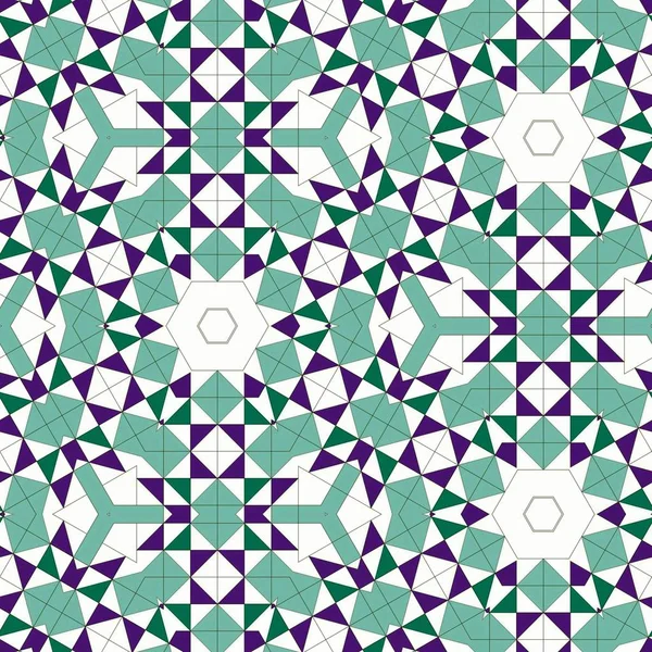 Abstrakt Färgglada Geometriska Sömlösa Mönster Symmetriska Kalejdoskop Mode Design — Stockfoto