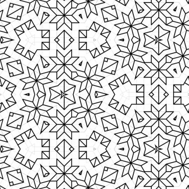 soyut renkli altıgen kare geometrik dikişsiz desen simetrik kaleydoskop moda, tasarım 