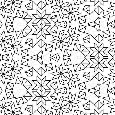 soyut renkli altıgen kare geometrik dikişsiz desen simetrik kaleydoskop moda, tasarım 