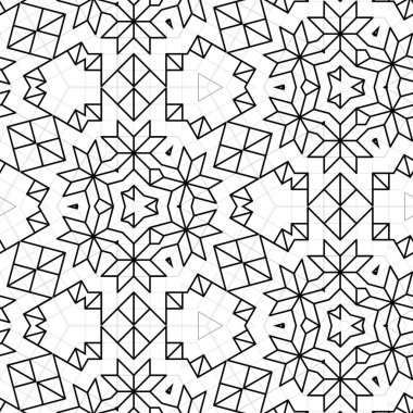 soyut renkli altıgen kare geometrik dikişsiz desen simetrik kaleydoskop moda, tasarım 