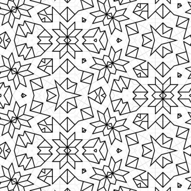 soyut renkli altıgen kare geometrik dikişsiz desen simetrik kaleydoskop moda, tasarım 