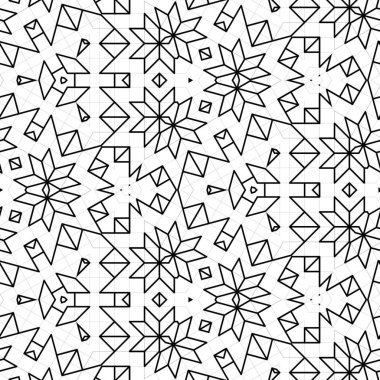 soyut renkli altıgen kare geometrik dikişsiz desen simetrik kaleydoskop moda, tasarım 