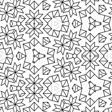 soyut renkli altıgen kare geometrik dikişsiz desen simetrik kaleydoskop moda, tasarım 