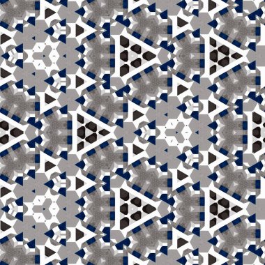 soyut renkli altıgen kare geometrik dikişsiz desen simetrik kaleydoskop moda, tasarım 