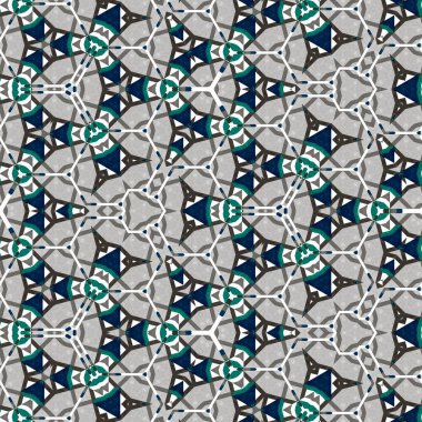 soyut renkli altıgen kare geometrik dikişsiz desen simetrik kaleydoskop moda, tasarım 