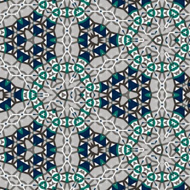 soyut renkli altıgen kare geometrik dikişsiz desen simetrik kaleydoskop moda, tasarım 